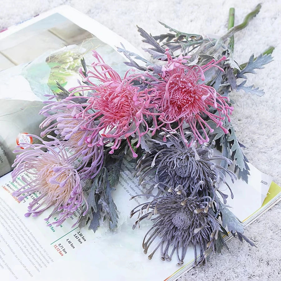 Artificial Pincushion Leucospermum Flowers – Vase & Wedding Décor