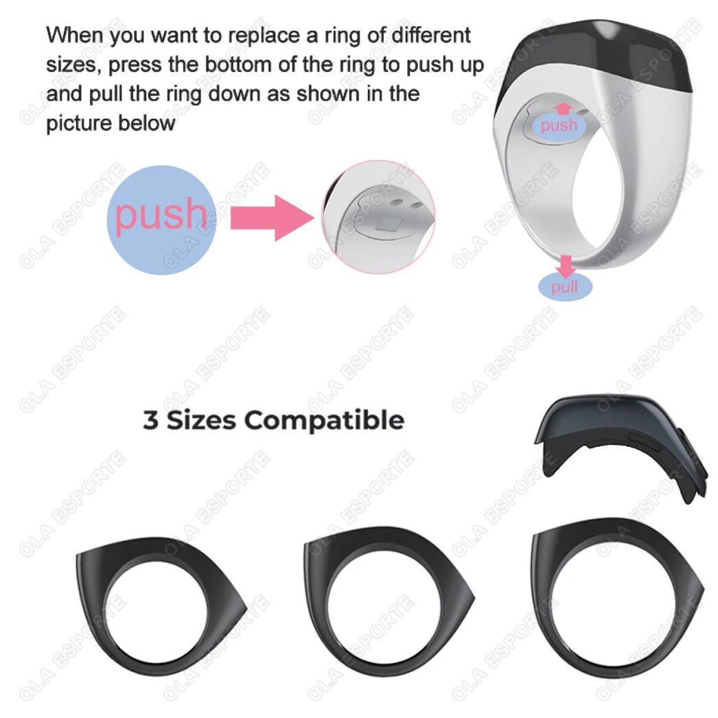Smart APP Ring Counter Portable Digital Display Counter Bluetooth Counting Ring Time Reminder Wearable Tasbih Zikr Ring Misbah Peaceful Pleasures Health and Wellness