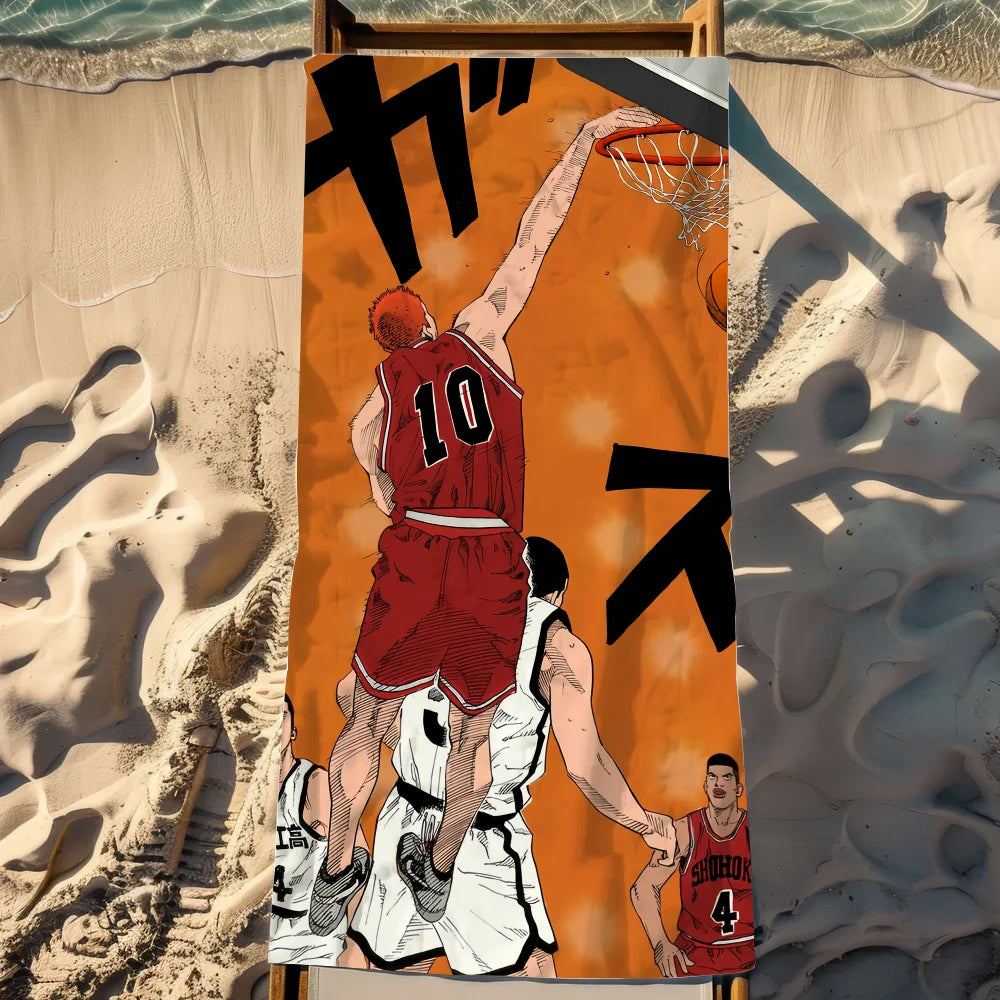 Slam Dunk Anime Beach Towel – Quick Dry Microfiber | 11 Sizes Anime Beach Towel Peaceful Pleasures Health and Wellness