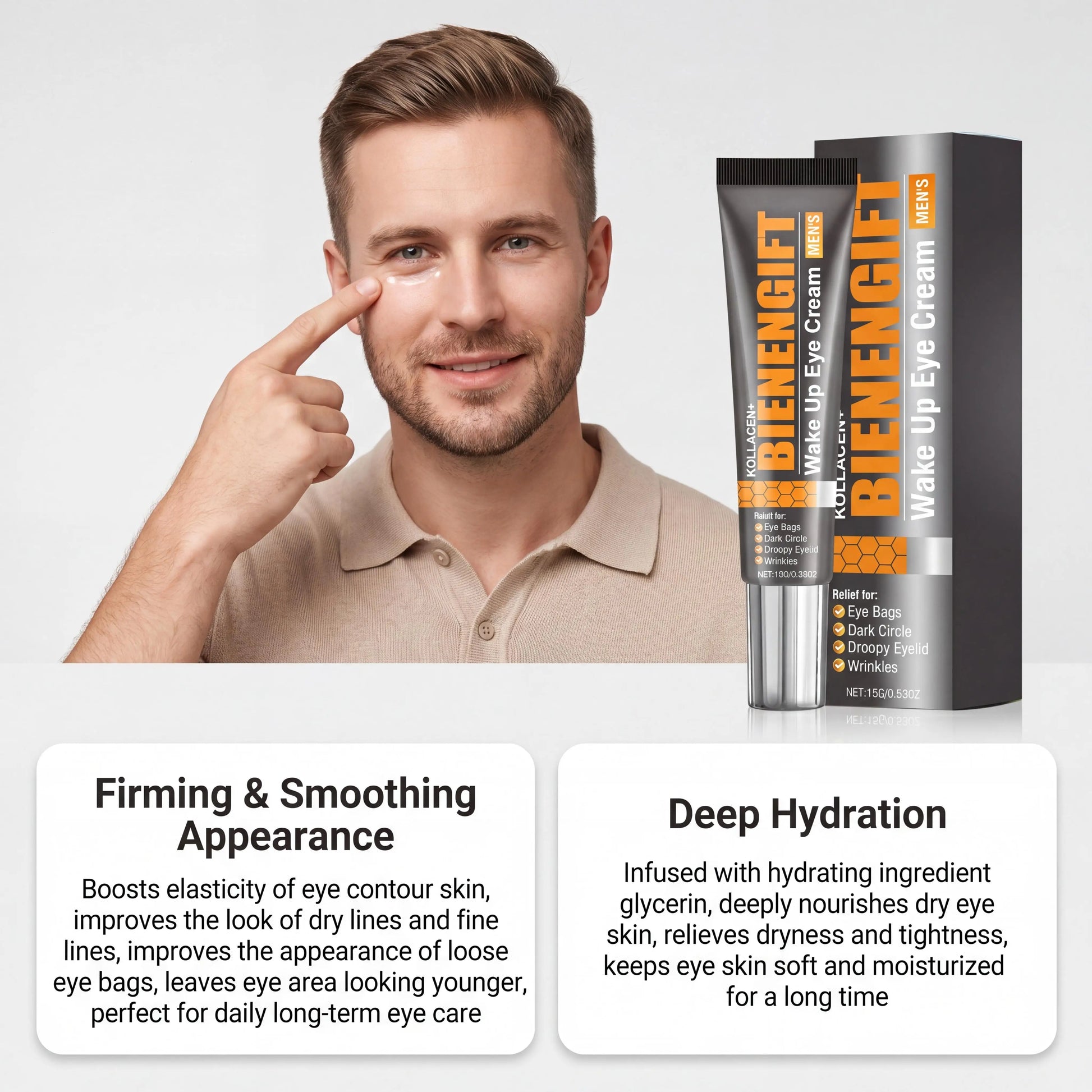 Bee Venom Eye Cream For Wake Up Eye Skin Reduces Eye Bag Dark Circles Efficient Firm Eye Contour Hydrating Nourish Eye Cream Gel Peaceful Pleasures Health and Wellness