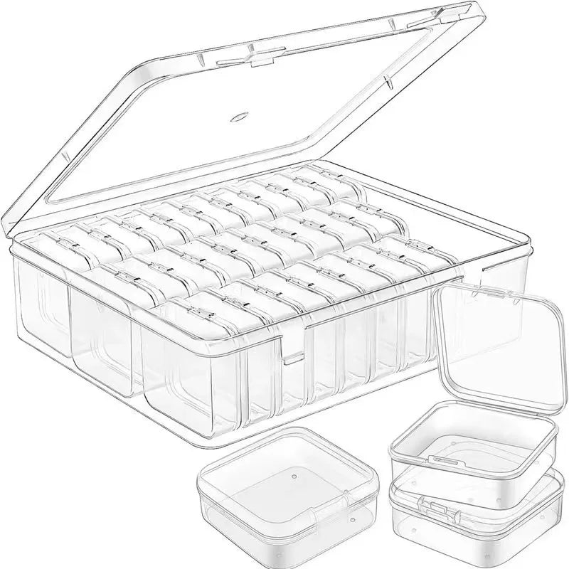 Transparent Plastic Storage Box with 12/14/15/20 Grids for Bead Sorting Jewelry And Miscellaneous Items Organizer Box organizer Peaceful Pleasures Health and Wellness