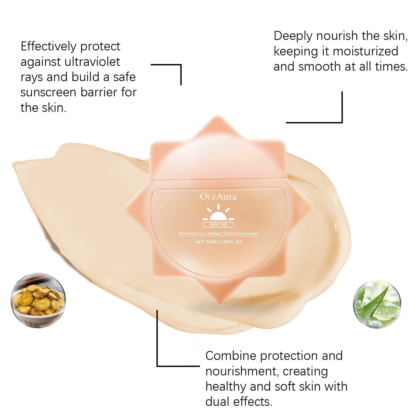 Sunscreen For Face Whole Body SPF 50+ UV Resistant Skin Protection Anti Sunburn Oil Control Moisturizing Sun Isolation Cream Peaceful Pleasures Health and Wellness