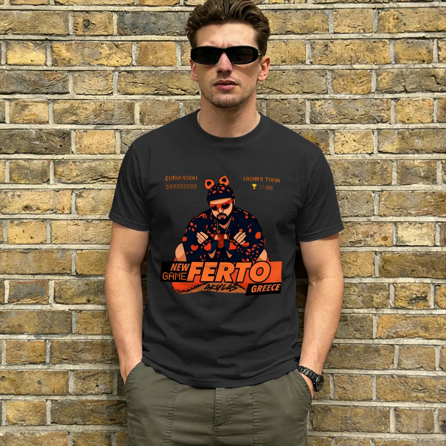 Greece Eurovision 2026 Men's Cotton T-Shirt | Akylas Ferto