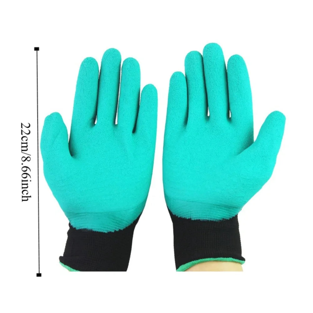 4Pairs Latex Material Gardening Gloves Prick-proof Design Permeable Fabric Permeable Gloves Lightweight Protective Layer Peaceful Pleasures Health and Wellness