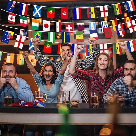 Fifa World Cup Flags Bunting 2026 Extra Large 48 Countries Flag Bar Peaceful Pleasures Health and Wellness 1pc
