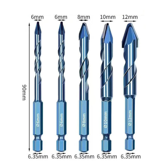 Superhard Drill Bit High-Strength Eccentric Twist Drill Bits Oblique Head Eccentric Glass Tile Drilling Concrete Drill Bit Set Peaceful Pleasures Health and Wellness