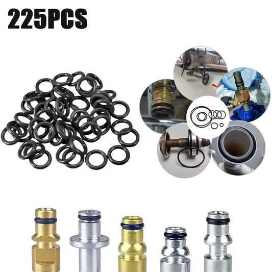225-Pc Nitrile Rubber O-Ring Set – Hydraulic & Pneumatic Repair Kit O-Ring Repair Kit Peaceful Pleasures Health and Wellness