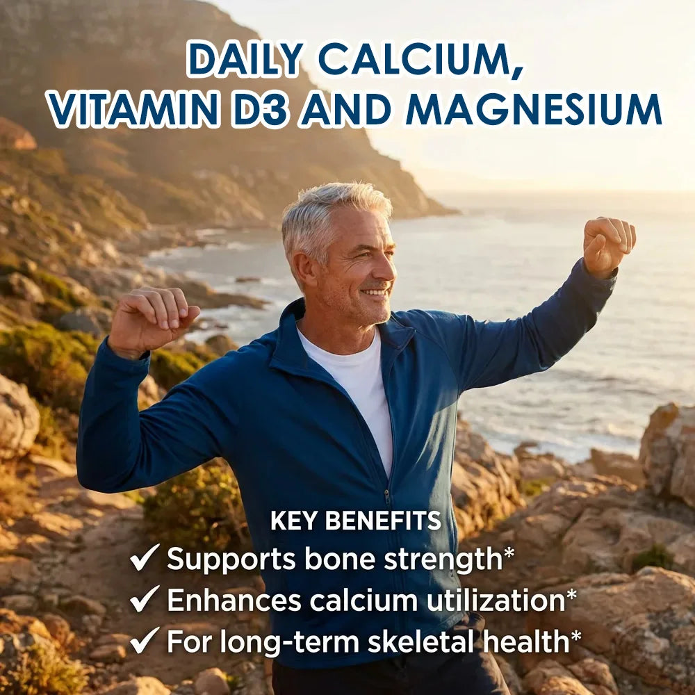 High Absorption 1000 Mg Calcium with 1000 IU Vitamin D, Magnesium, Bone Health Supplement for Adults Supplements Peaceful Pleasures Health and Wellness