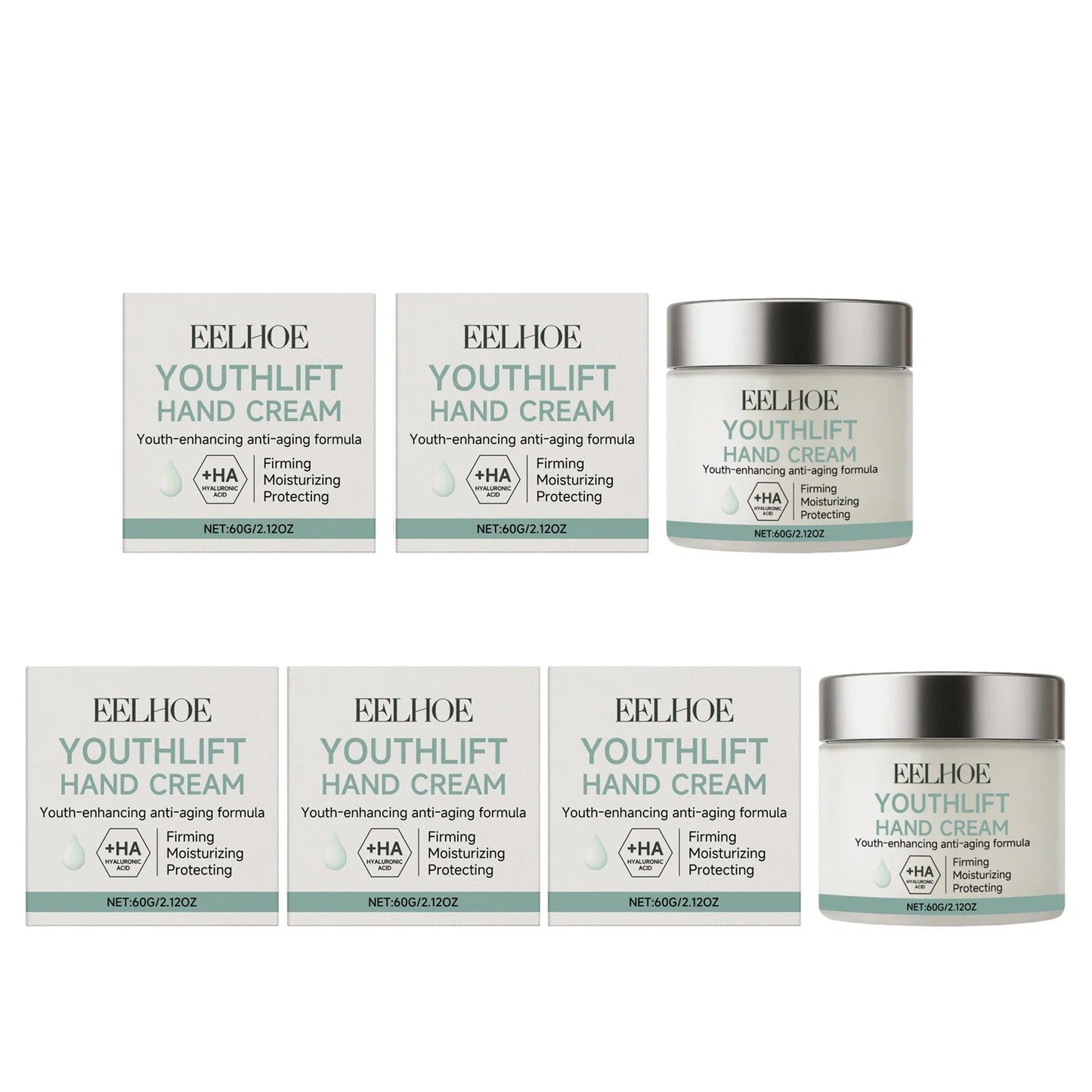 Retinol Hand Cream Nourishing Repair Soften Skin Prevent Dryness Cracking Beauty Long-Lasting Moisturizing Hand Skincare Lotion Peaceful Pleasures Health and Wellness 5 x60g Boxed