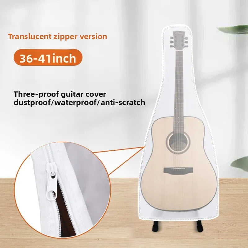 36-41 Inches Dustproof Frosted Guitarcover Transparent Waterproof