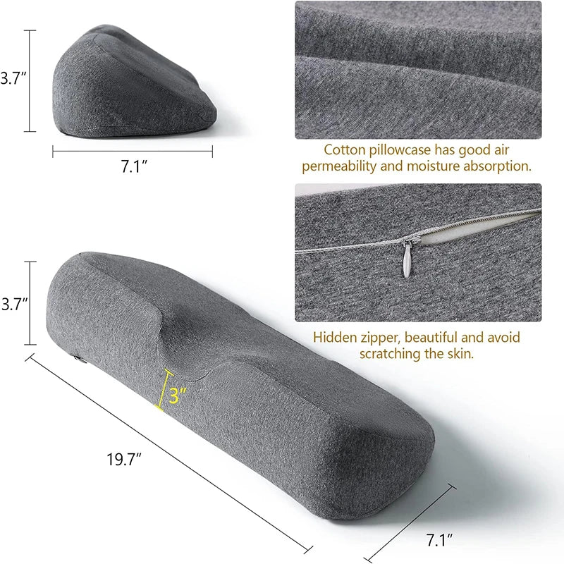Cervical Pillow, Memory Foam Contour Pillow, Bed Pillows for Side Sleeper Ergonomic Orthopedic Sleeping Pillow, Neck Pillow Peaceful Pleasures Health and Wellness Dark Grey
