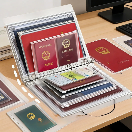 A4/A5/B5 PP Binder Document Organizer | ID & Certificate Storage Document Storage Binder Peaceful Pleasures Health and Wellness