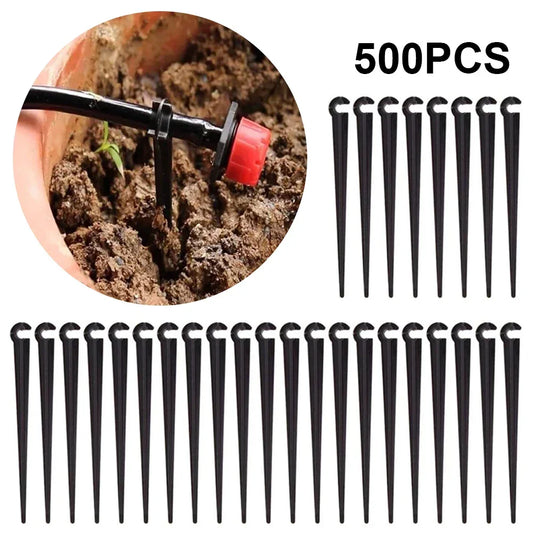 500Pcs Drip Irrigation Support Stakes for Garden & Vegetable Hose Peaceful Pleasures Health and Wellness United States