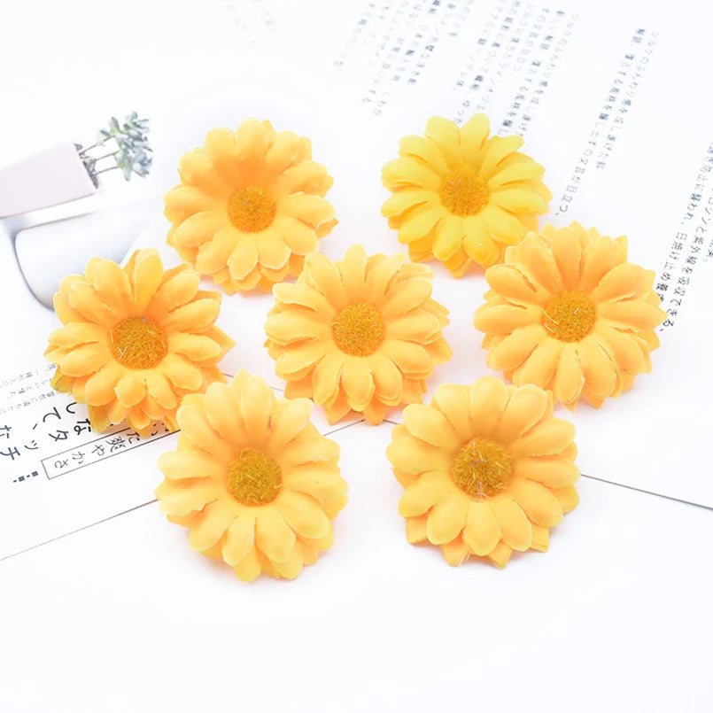 Artificial Silk Daisy Flower Heads 10/20pc | Wedding & Home Decor