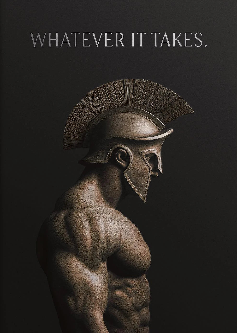 Alexander the Great Quote Motivational Wall Art Spartan Warrior Canvas Ancient Greek Poster Bronze Statue Sculpture Room Decor Peaceful Pleasures Health and Wellness 10 30x40cm Unframed