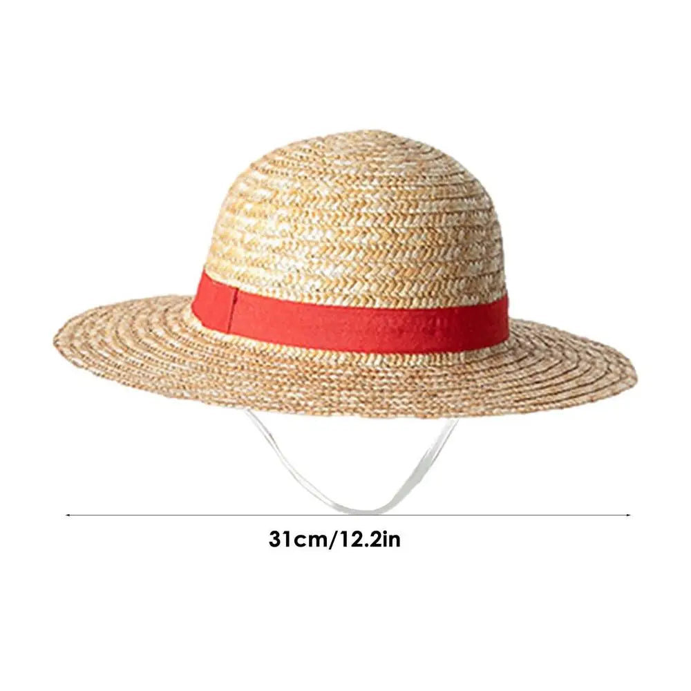 Luffy Straw Hat Anime Luffy Cosplay Hat Luffy Performance Props Costume Party Yellow Summer Strawhats Halloween Costume Hat Peaceful Pleasures Health and Wellness 31cm