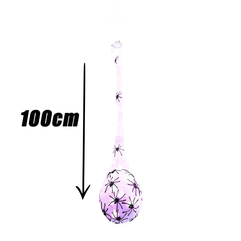 Glowing Halloween Spider Egg Sacks LED Hanging Web Decoration