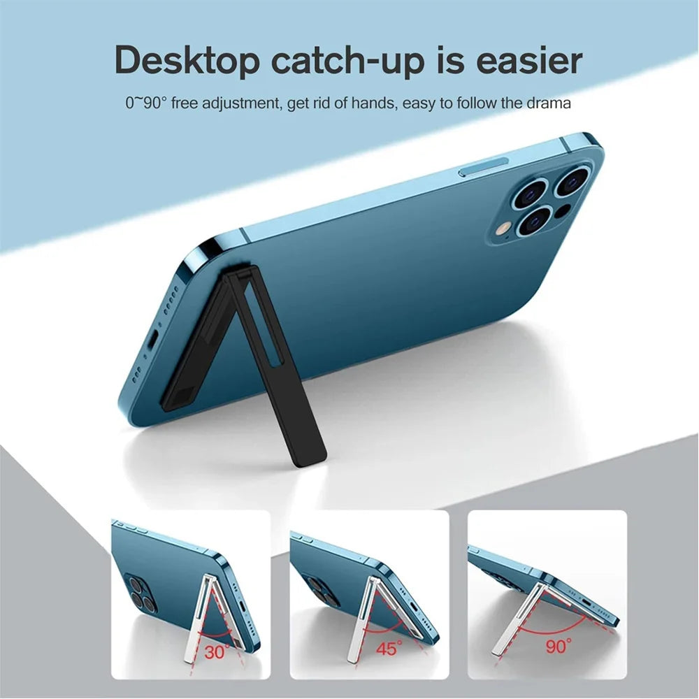 Ultra-Thin Magnetic Kickstand Phone Holder | Metal Alloy Stand