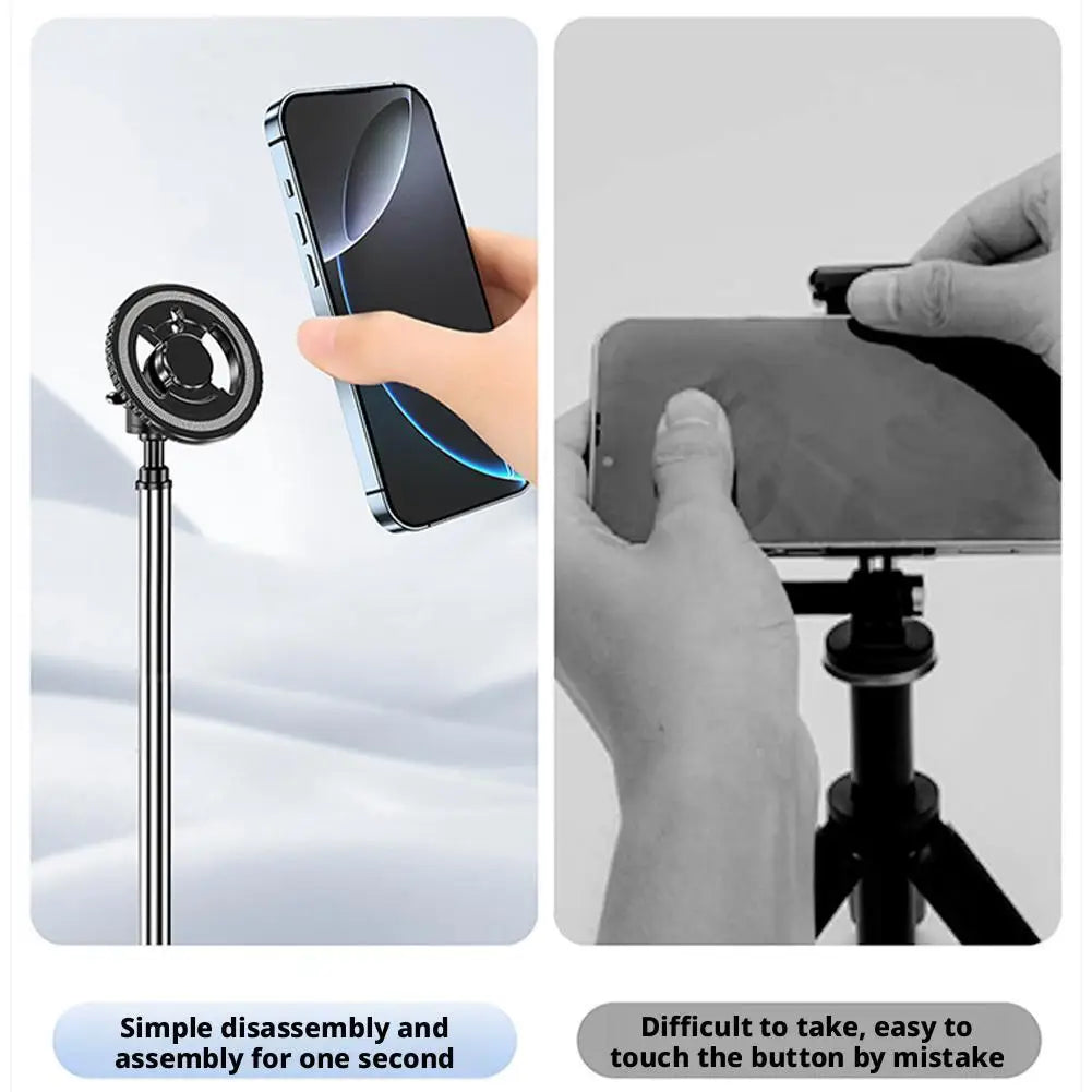 Magnetic Phone Tripod Mount Adapter | Universal 1/4" Thread