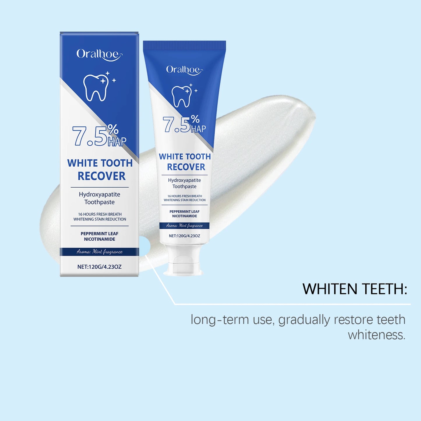 Hydroxyapatite Whitening Toothpaste | Enamel & Stain Care