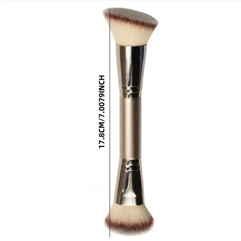 Dual-Ended Foundation Brush Double-Ended Powder Blush Concealer Brush Contour Brush Blush Brush Makeup Brush Professional Peaceful Pleasures Health and Wellness