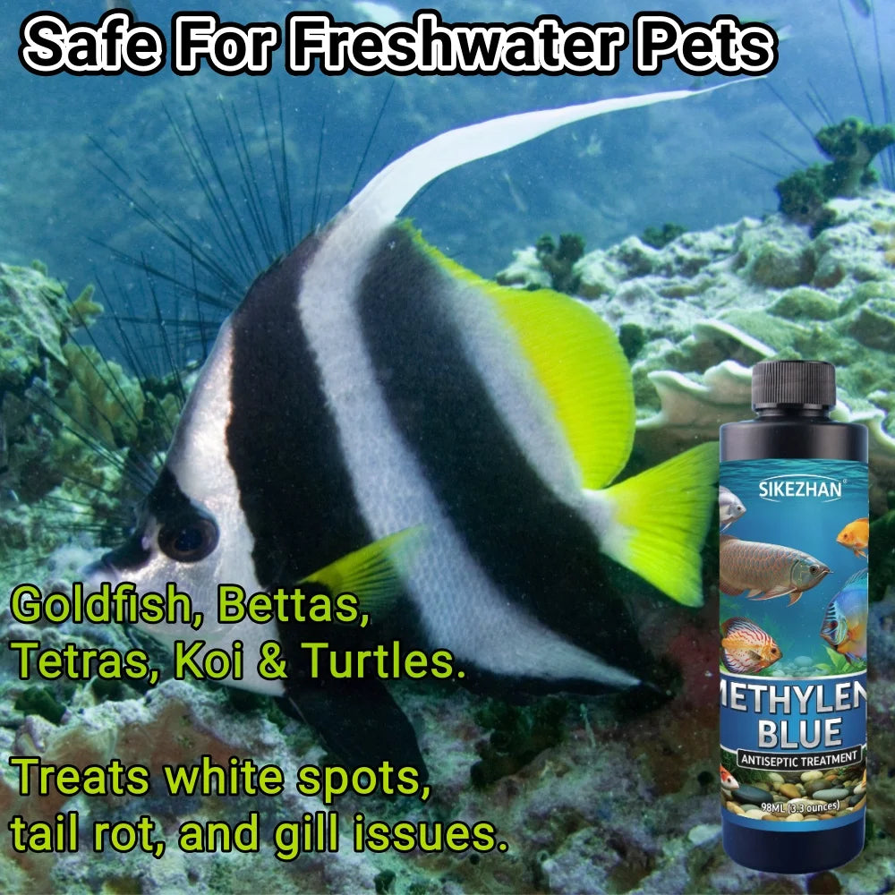 SIKEZHAN Aquarium Water Treatment Tablets Algae Remover Methylene Blue Nitrifying Bacteria Fish Tank Clarifier Conditioner Set Peaceful Pleasures Health and Wellness