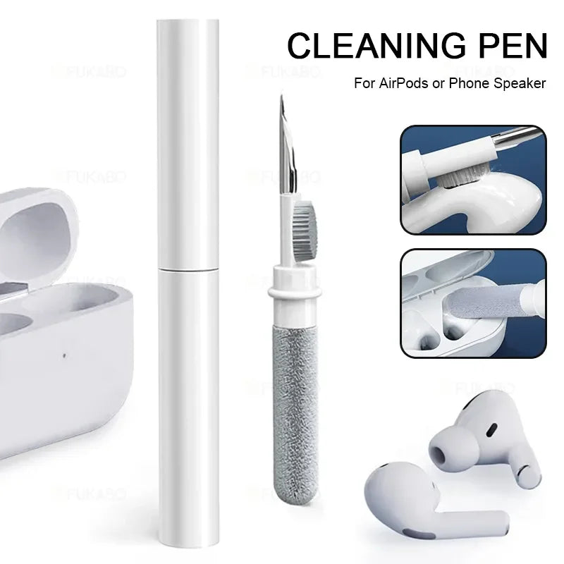 Bluetooth Earphone Cleaner Kit For Airpods Pro 1 2 3 Earbuds Case Cleaning Pen Brush Tool For Xiaomi Huawei Lenovo Headset Peaceful Pleasures Health and Wellness White