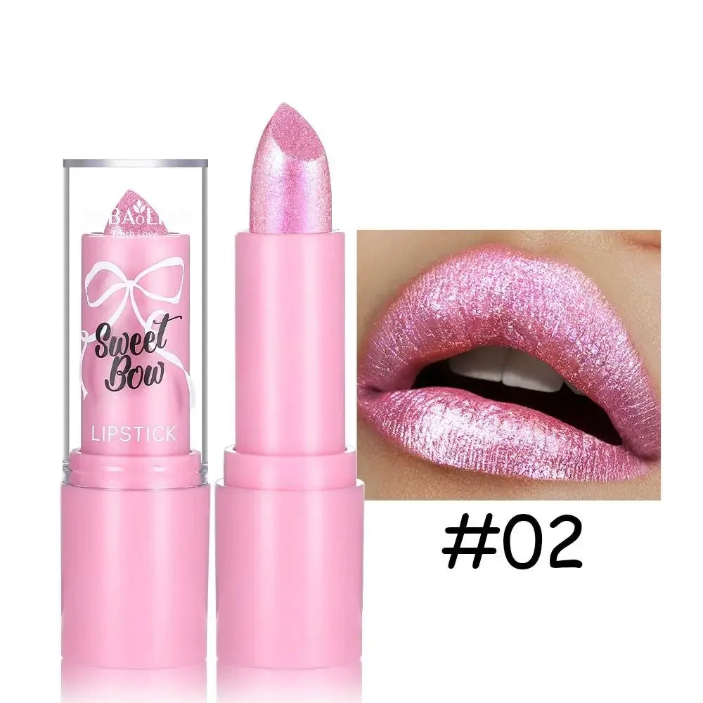 Metallic Glitter Lipstick — High Shine Shimmer Lip Color Lip Makeup Peaceful Pleasures Health and Wellness 02