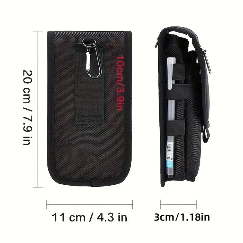 Outdoor Leisure Nylon Wear-resistant Waist Bag with A Three-compartment Layered Design for Pen Insertion Peaceful Pleasures Health and Wellness
