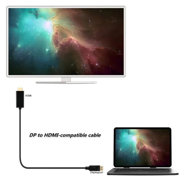 DP to Hdmi 4K 30Hz DisplayPort to Hdmi Adapter Cable Gold-Plated Connector for PC Laptop Monitor Projector HDTV Audio Video Sync Peaceful Pleasures Health and Wellness