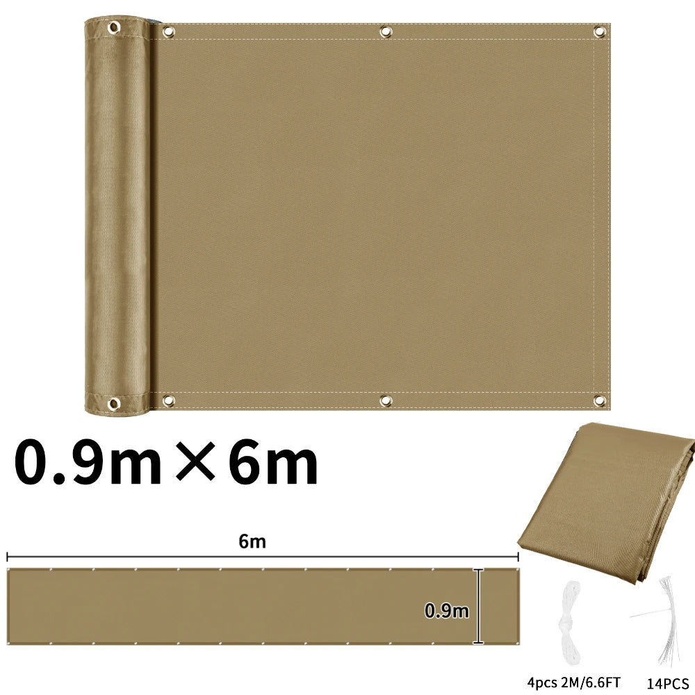 Waterproof Balcony Privacy Screen – UV Protection Fence Cover