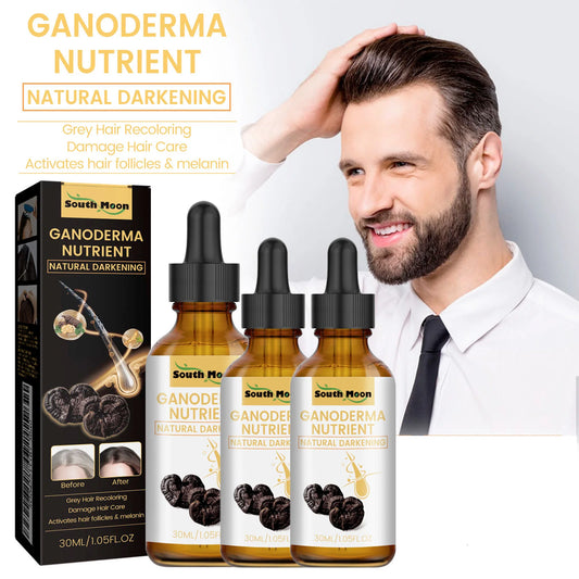 1/2/4pcs Black Ganoderma Lucidum Hair Liquid Repairing From White To Black Strengthen Hair Root Nourish Hair Oil Hair Care Serum Peaceful Pleasures Health and Wellness