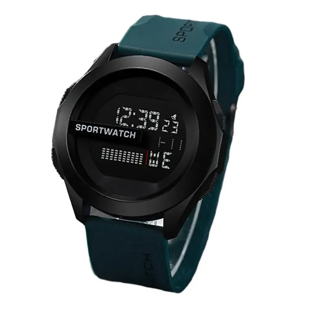 Men's Sports Watches Alarm Clock Multifunction Men LED Digital Watch Waterproof Fitness Sport Electronic Watch for Male Clock Peaceful Pleasures Health and Wellness Blue