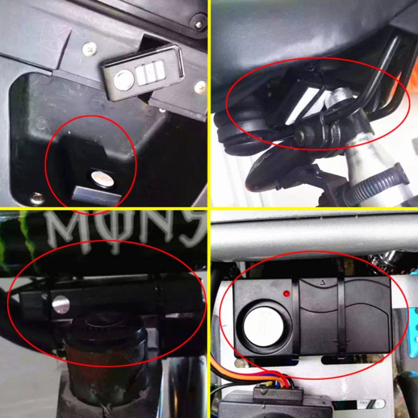 110dB Wireless Bike Alarm | Vibration Sensor & Remote Control