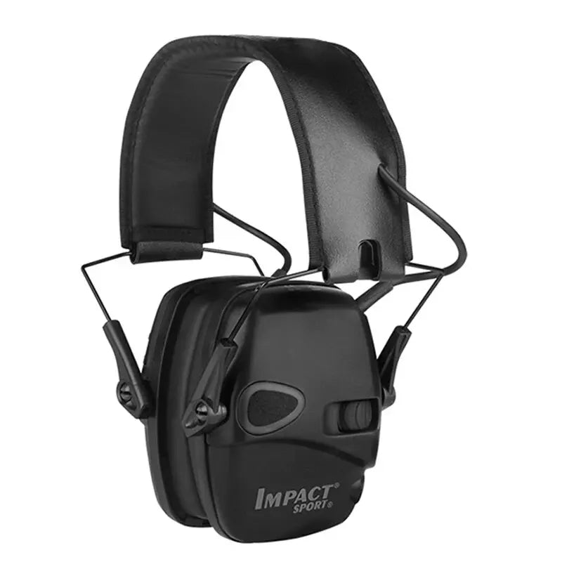 Electronic Shooting Earmuffs Tactical Impact Sound Amplification Headset Ear Protection Anti-noise Ear Muff Outdoor Sports 1pc Peaceful Pleasures Health and Wellness Black