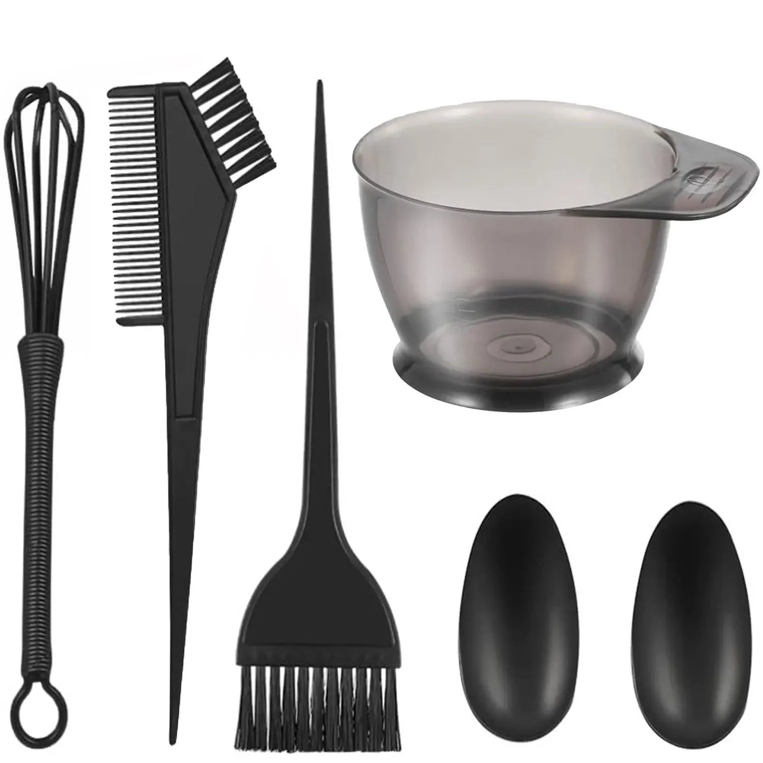 6pcs/set Professional Hair Coloring Kit for Barber Salon and Home Use - Includes Hairdressing Tools for Perfect Color Match and Peaceful Pleasures Health and Wellness 6pcs