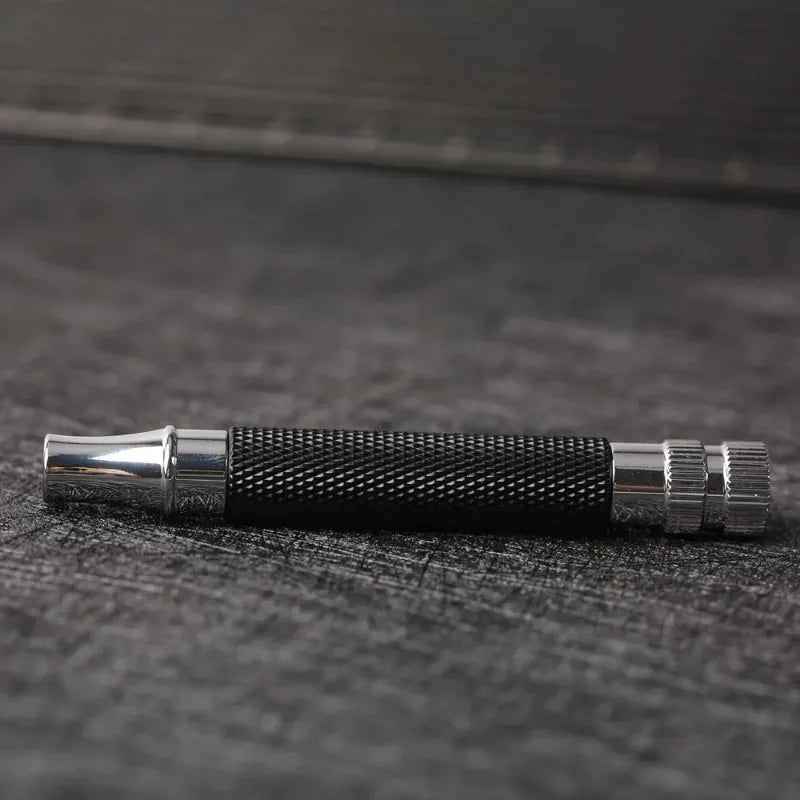 2026 Yaqi Men's Black Chrome Brass Safety Razor Handle 91mm Length Classic Wet Shaving Accessory Peaceful Pleasures Health and Wellness