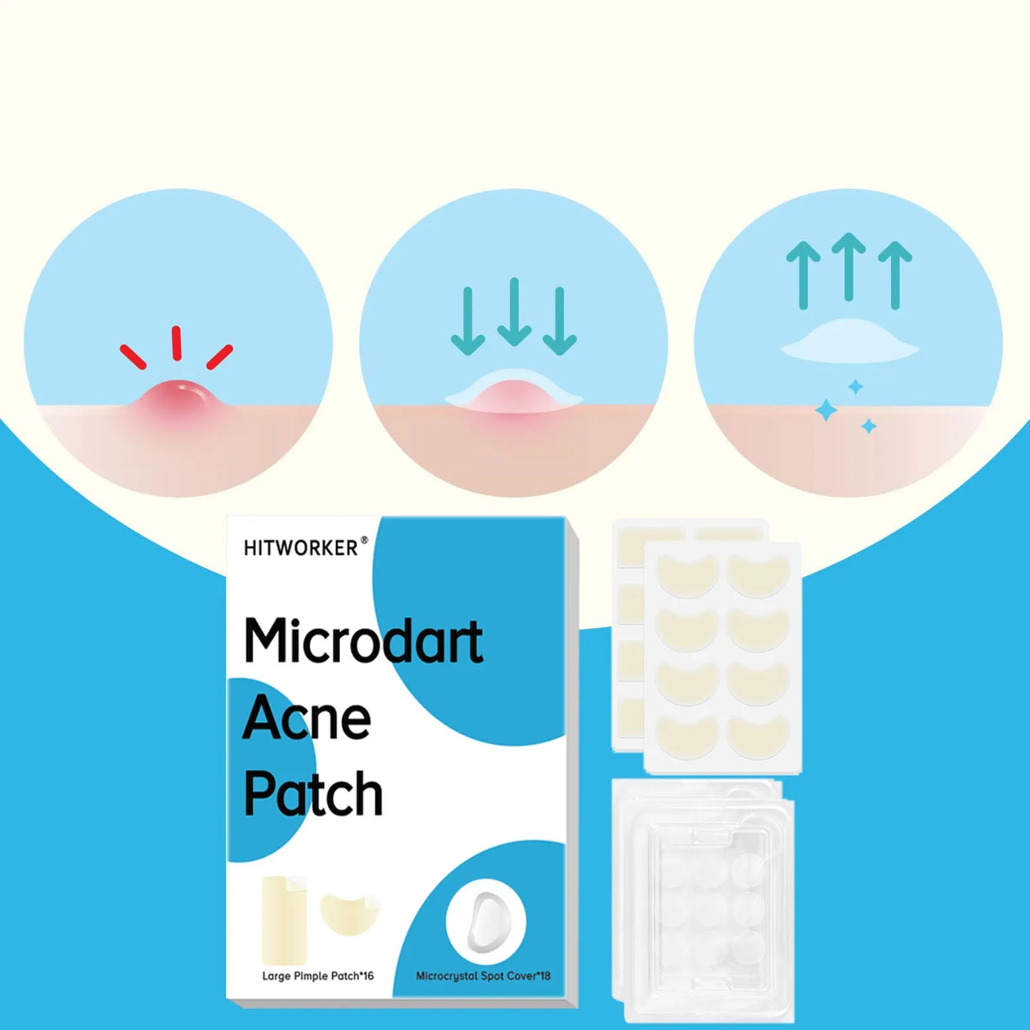Hydrocolloid Acne Patches – Invisible, Waterproof, All Skin Types