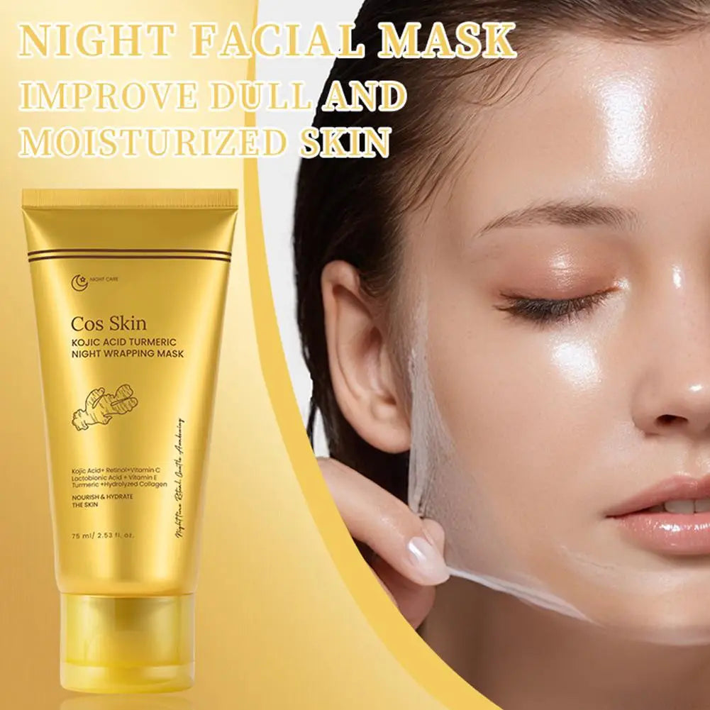 Kojic Acid Turmeric Overnight Peel-Off Mask – Glowing Skin