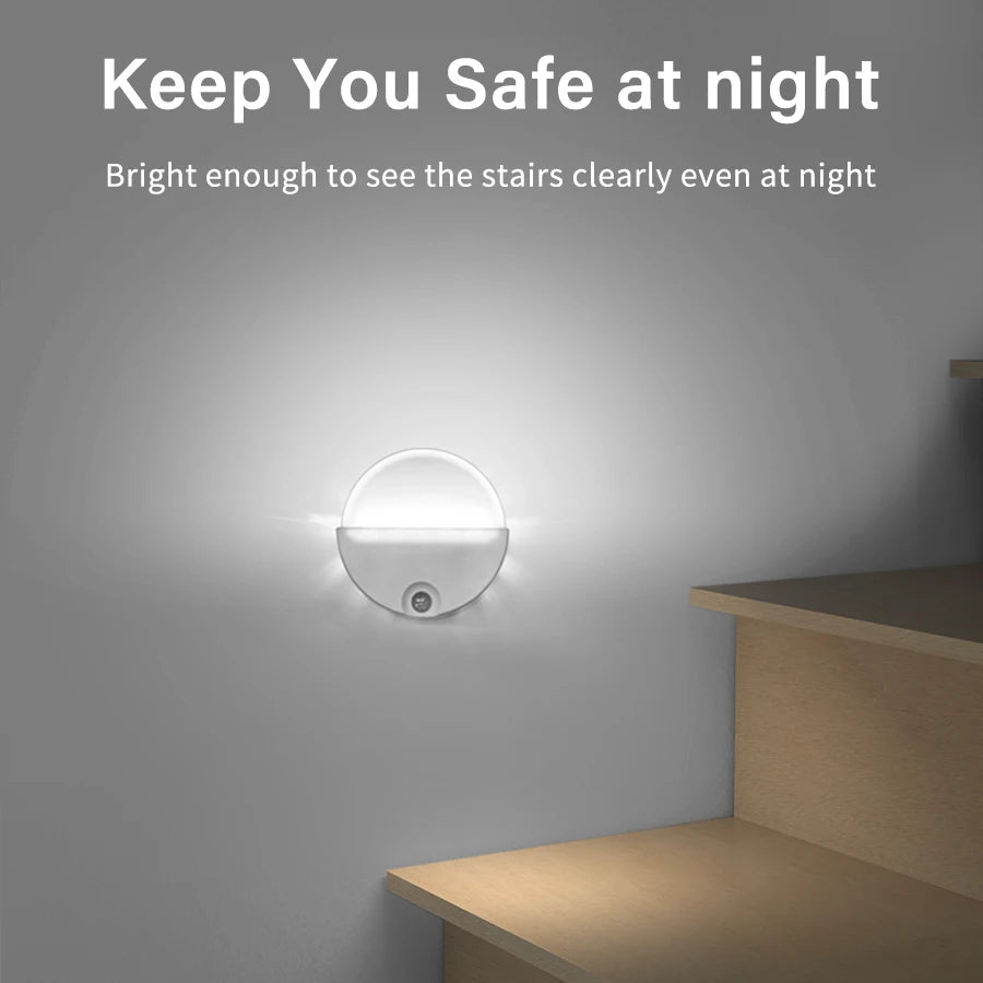 PIR Motion Sensor Night Light With Remote Red Green Blue Colorful Change Ambient Light For Bedroom Bedside Magnetic wall light Peaceful Pleasures Health and Wellness