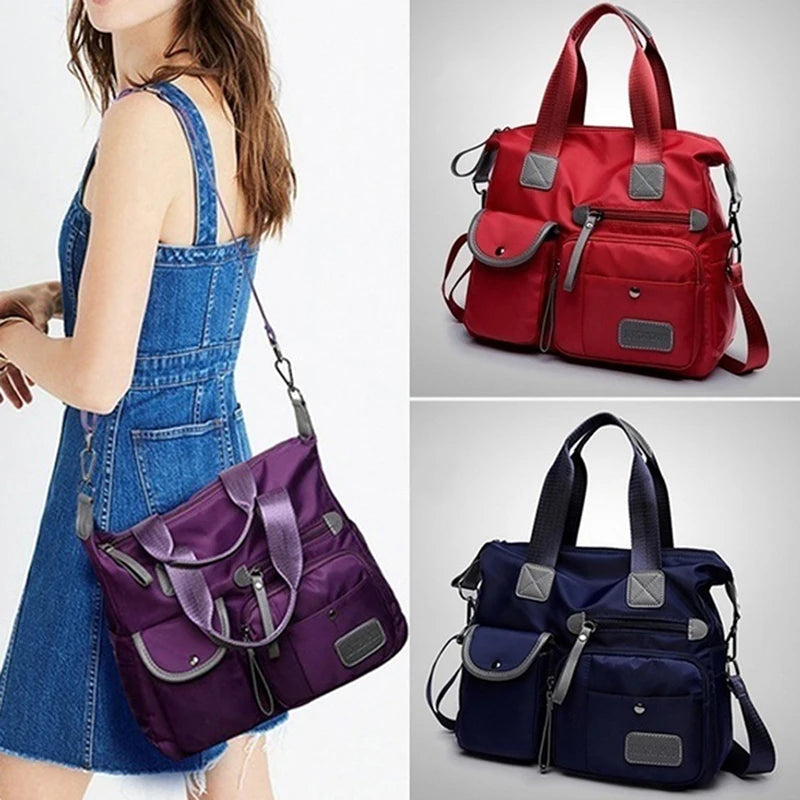 Tote Bag forLadies Fashion Nylon Waterproof Casual Shoulder Mummy Bag Large Capacity Messenger Bags Peaceful Pleasures Health and Wellness