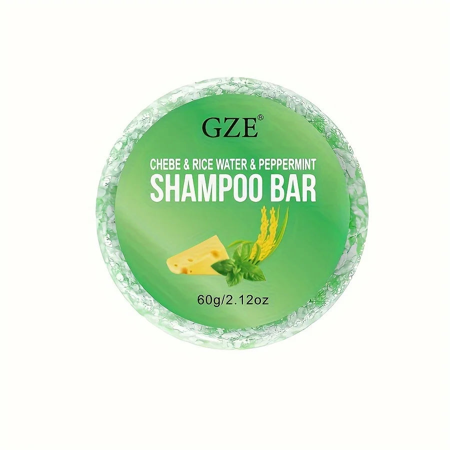 GZE Chebe Rice Water Peppermint Shampoo Bar for 4C Curly Hair