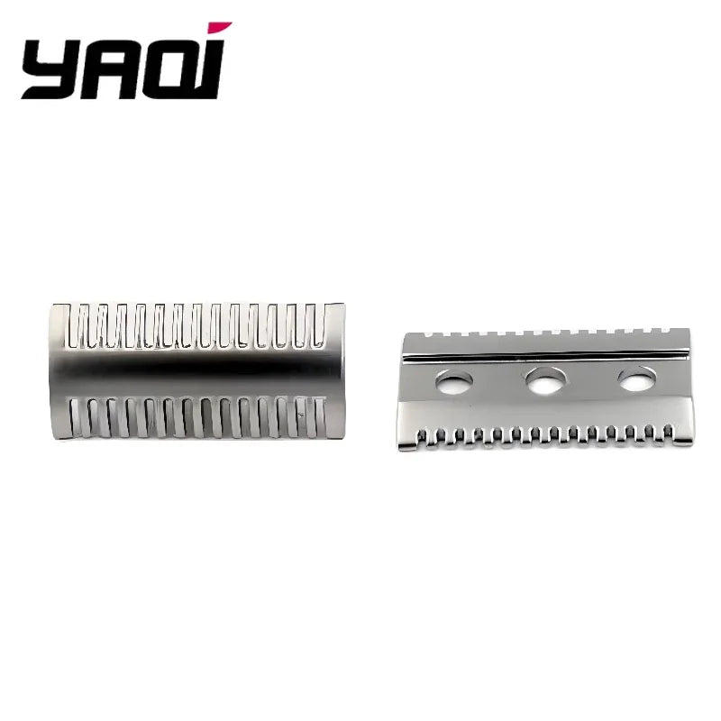2026 Yaqi Flash Sale Matte Chrome Men's Safety Razor Head for Shaving - Durable Mellon Handle Shaving Razors Accessory Peaceful Pleasures Health and Wellness SRH037