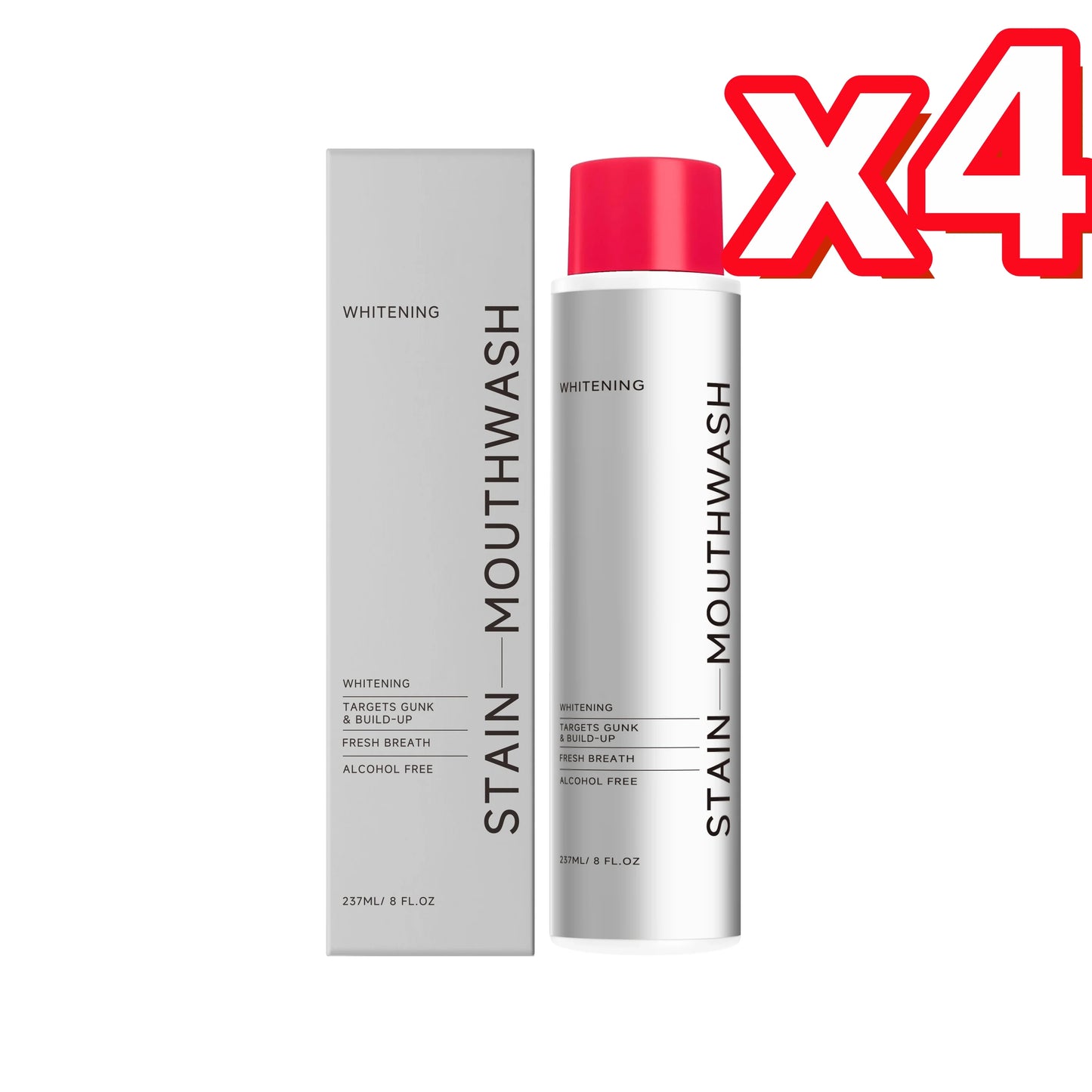 Instantly Fresh Mouthwash Fast Eliminate Oral Odor Clean Mouth Dirt Protect Oral Health Gentle Non-Irritating Menthol Mouthwash Peaceful Pleasures Health and Wellness 237ml Boxed X 4PCS One Unit adults