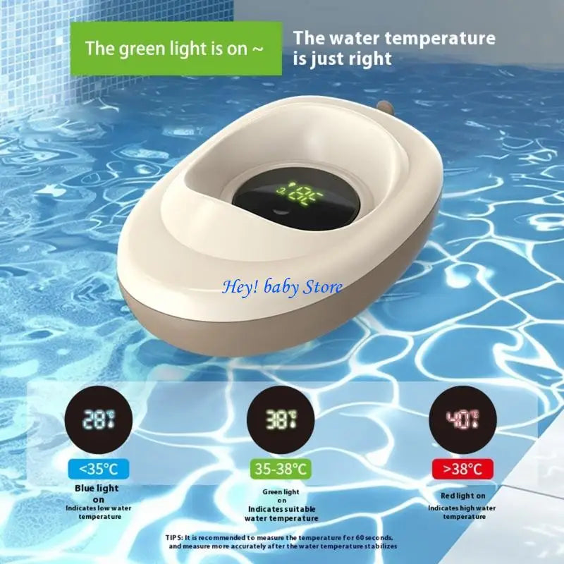 Waterproof Baby Bath Thermometer | 3-Color LED Alert, 0–50°C