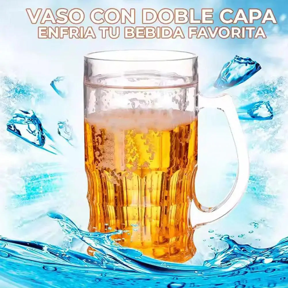 400ml Double-Layer Novelty Fake Beer Mug – Funny Prank Glass Novelty Beer Mug Peaceful Pleasures Health and Wellness