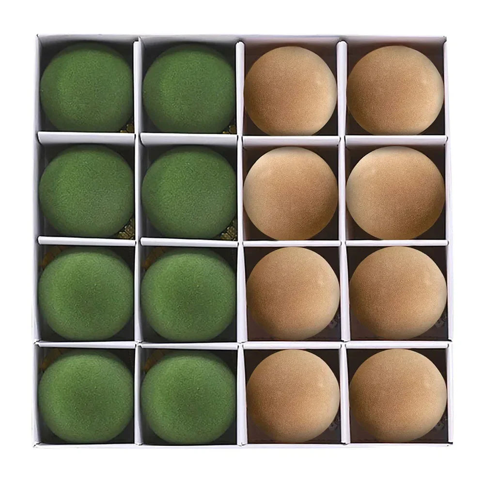 Velvet Christmas Ball Ornaments 2.4" | 16-Pack, 2 Styles
