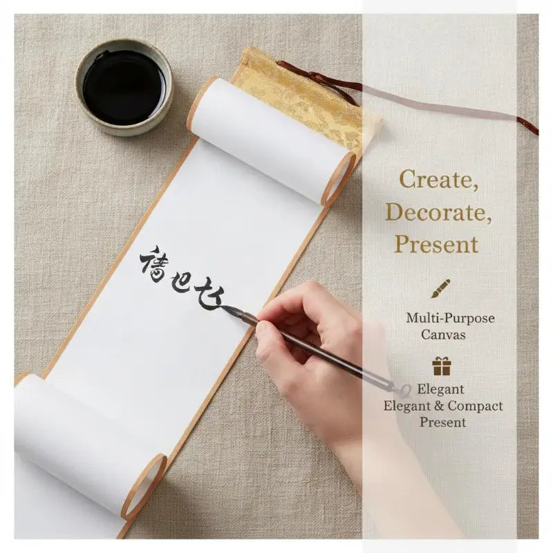 Mini Chinese Calligraphy Hanging Scroll – Cotton Pulp Rice Paper