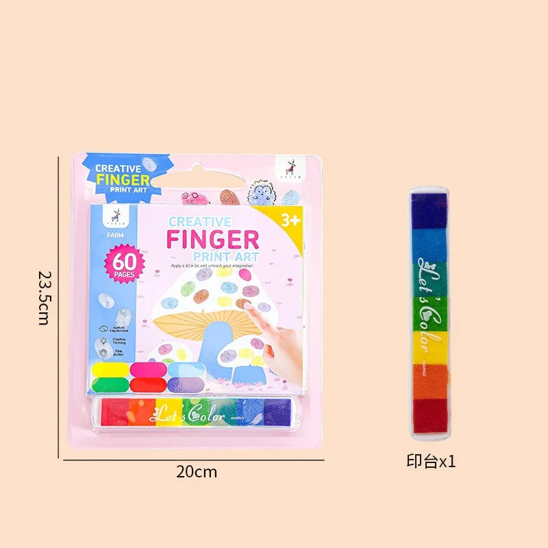 Creative Kids Finger Painting Portable Graffiti Coloring Doodle Toy