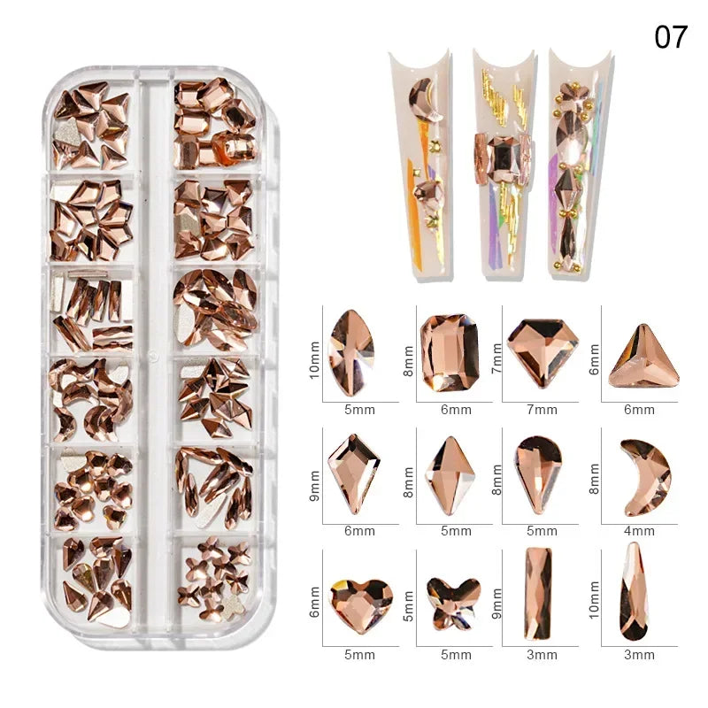 Pearl Rhinestone Nail Gems & Caviar Beads ~500pcs | Nail Art